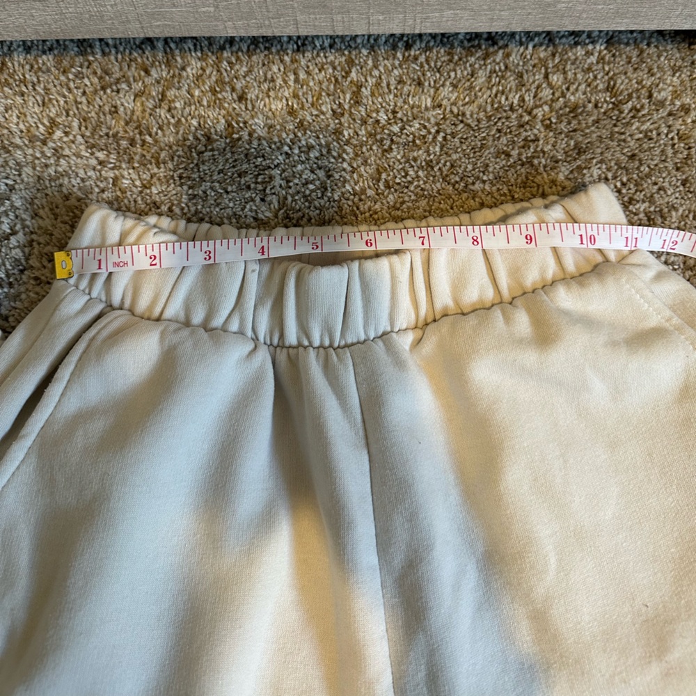 Zara Cream Elastic Waist Sweatpants - Picture 6 of 6